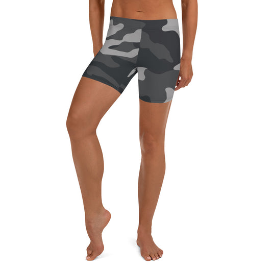 "Camo" patterned women's sports shorts