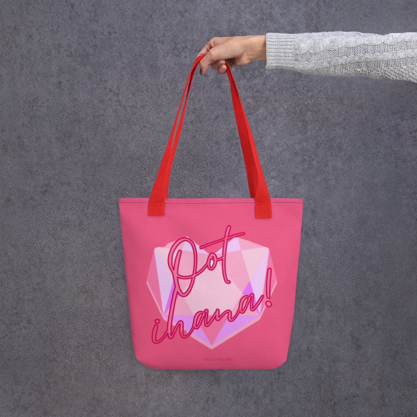 "You are wonderful" fabric bag, pink