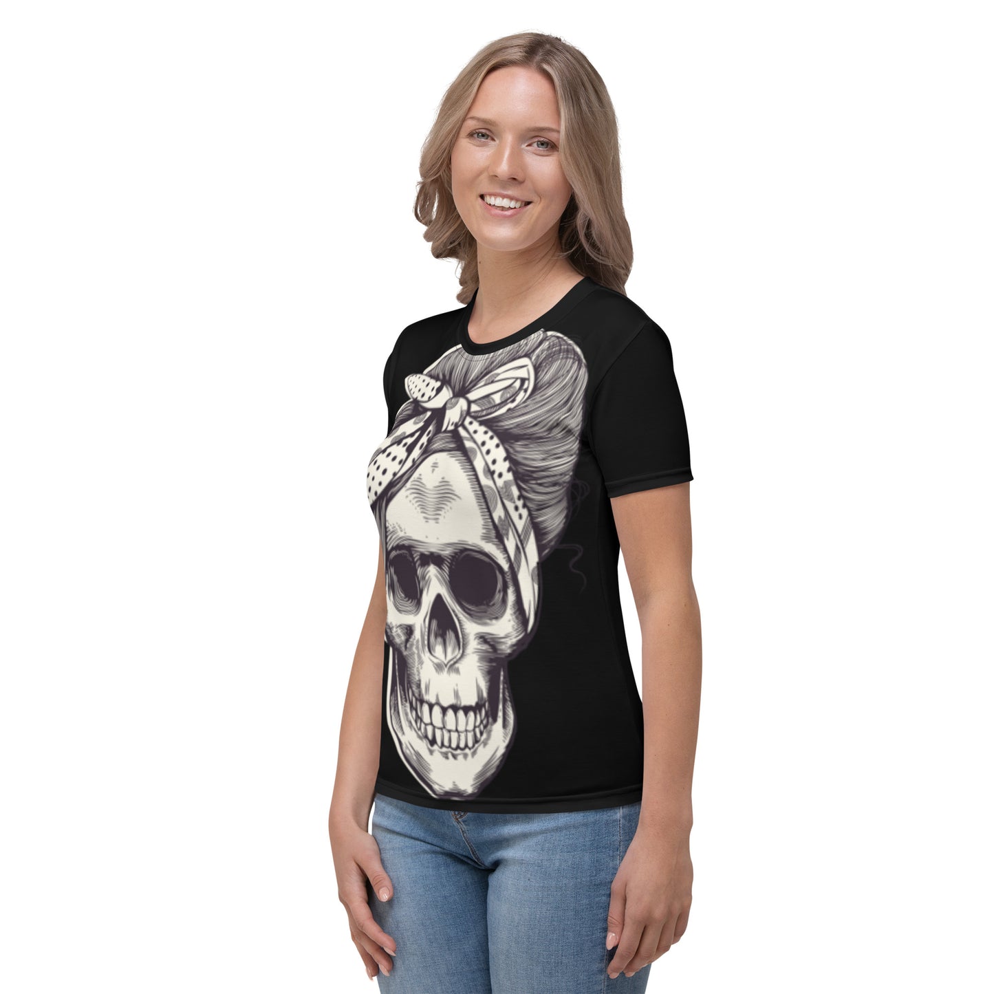 „Totenkopf“-Damen-T-Shirt