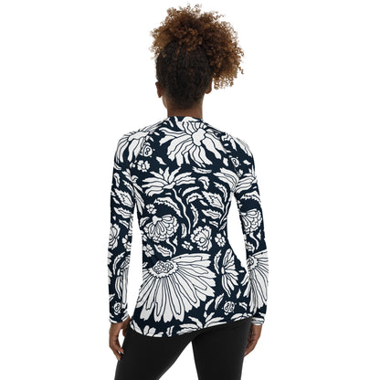 "Flower" patterned women's long-sleeved shirt