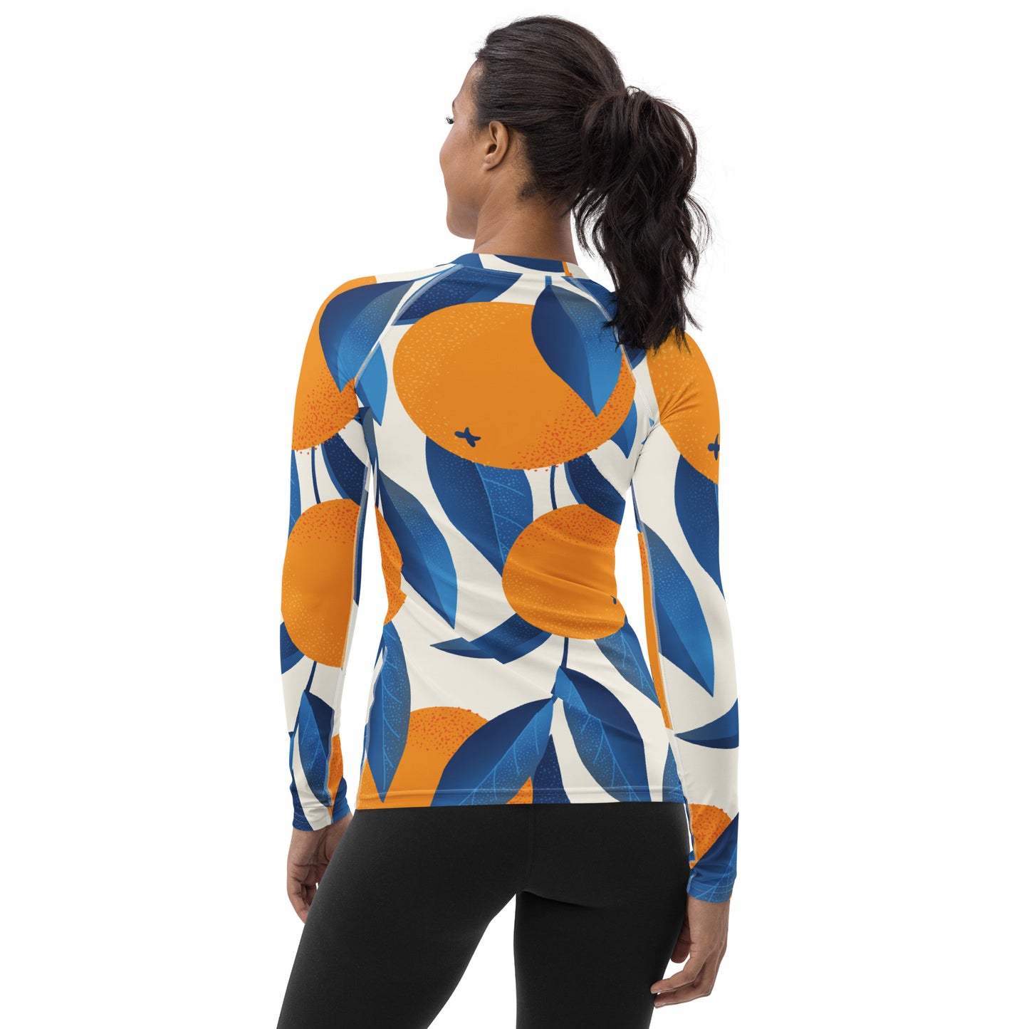 "Orange" patterned women's long-sleeved shirt