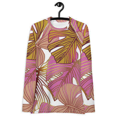 "Leaves" patterned women's long-sleeved shirt