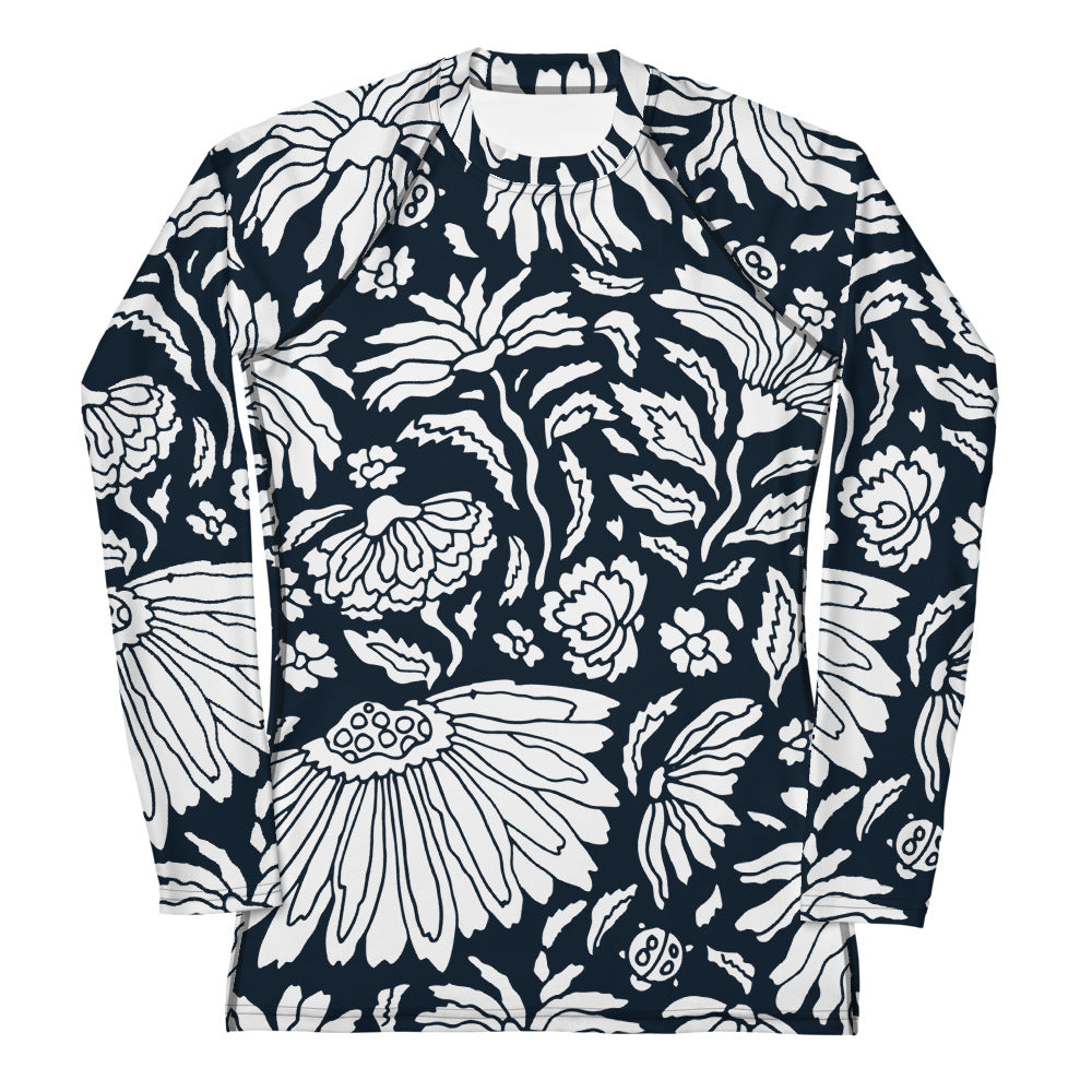 "Flower" patterned women's long-sleeved shirt