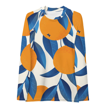 „Orange“ gemustertes Damen-Langarmshirt
