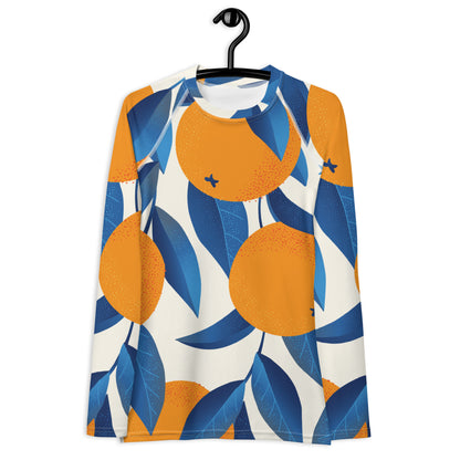 "Orange" patterned women's long-sleeved shirt