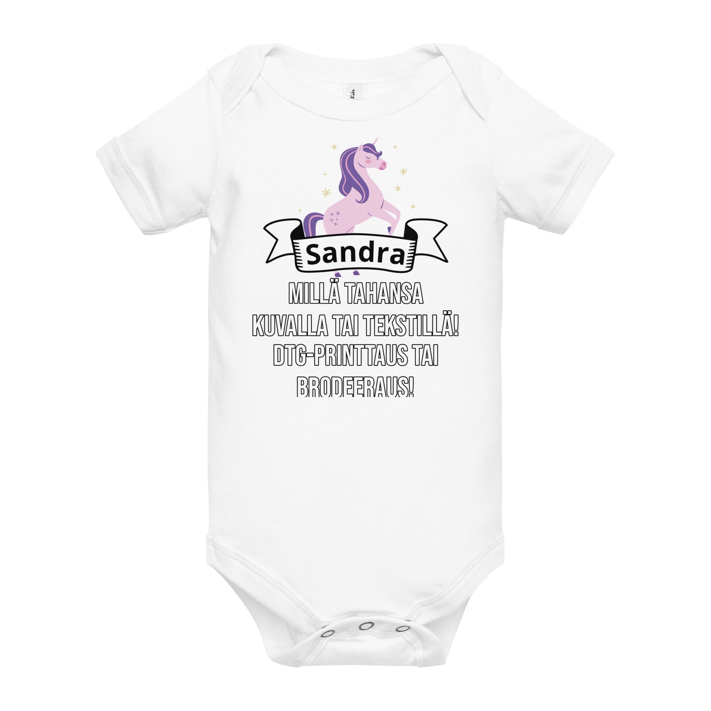 Baby bodysuit (DTG printing or embroidery)