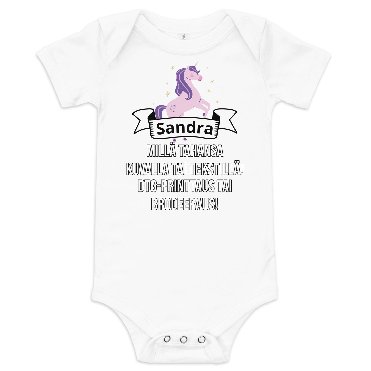 Baby bodysuit (DTG printing or embroidery)