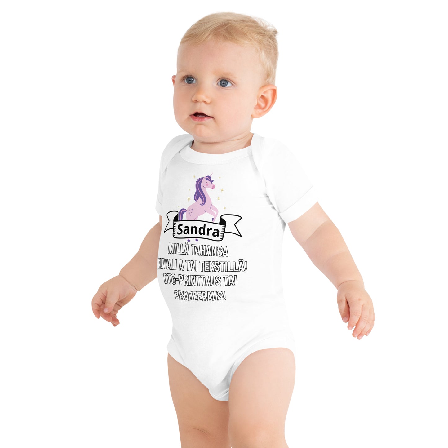 Baby bodysuit (DTG printing or embroidery)