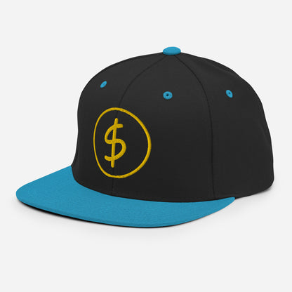 "Dollar" snapback cap