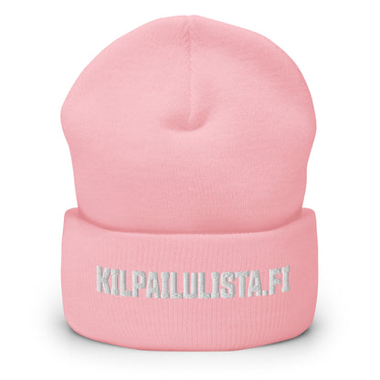 "Competition list" beanie with embroidery (white text)