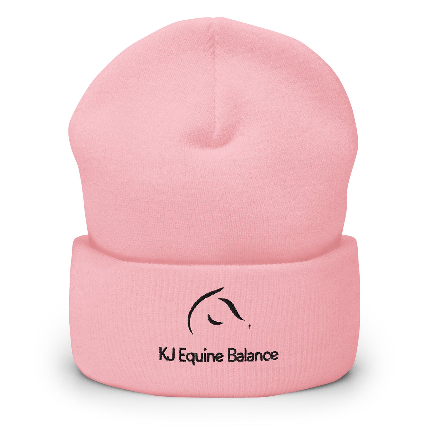 "KJ Equine" beanie with embroidery (black logo)