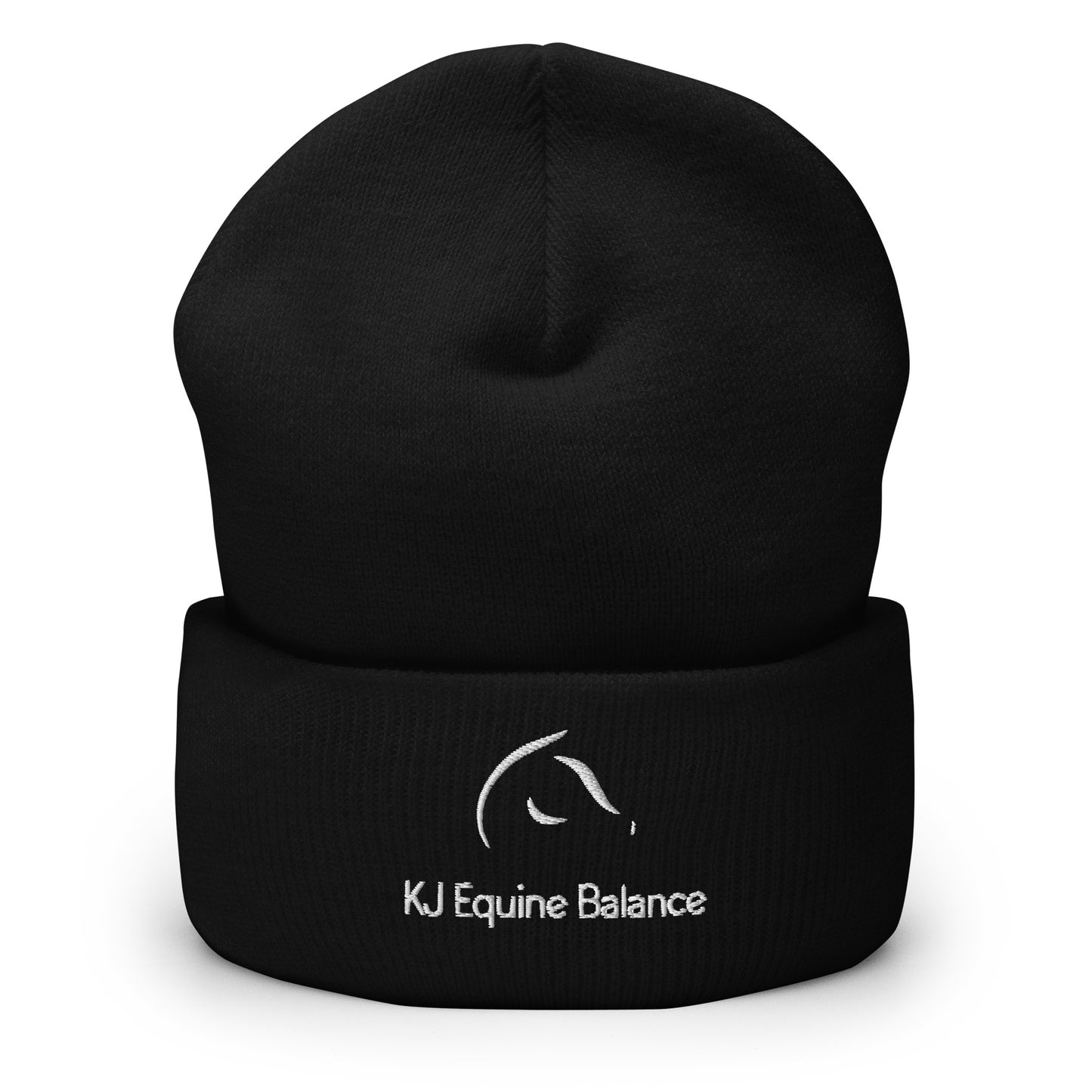 "KJ Equine" beanie with embroidery (white logo)