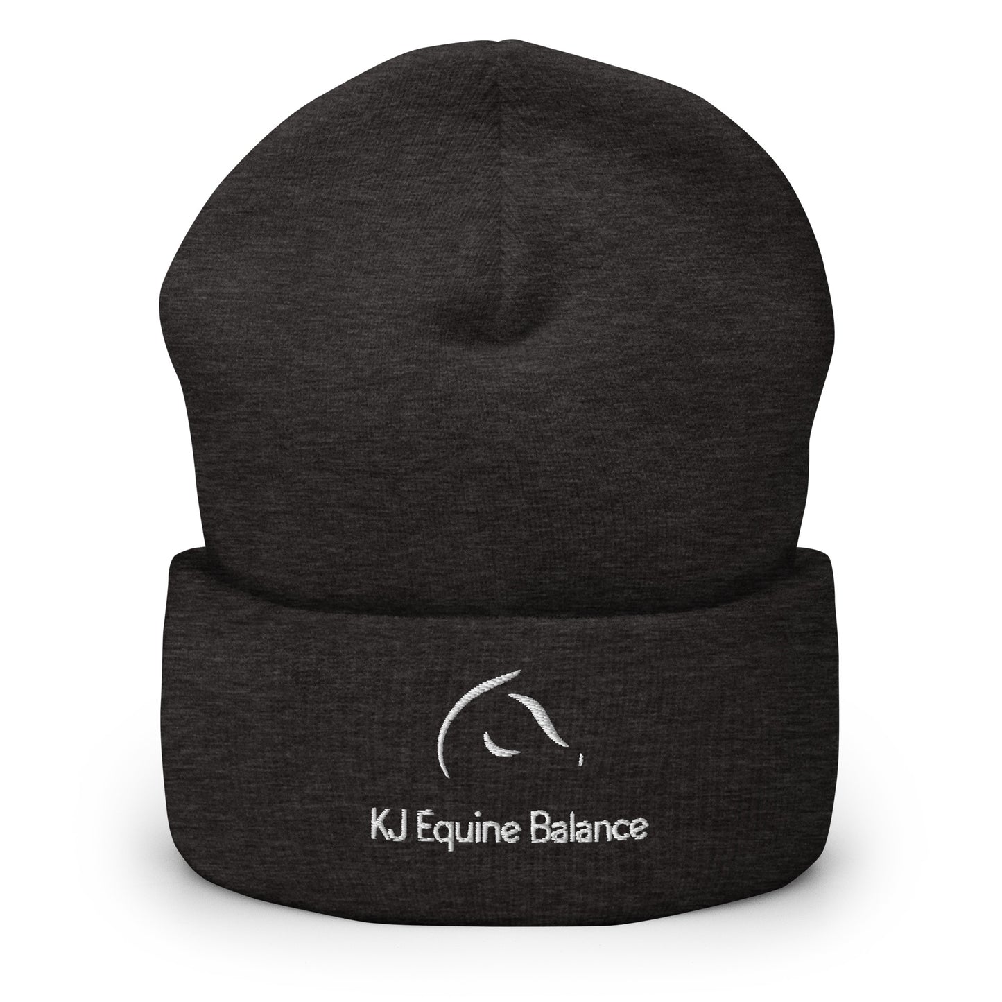 "KJ Equine" beanie with embroidery (white logo)