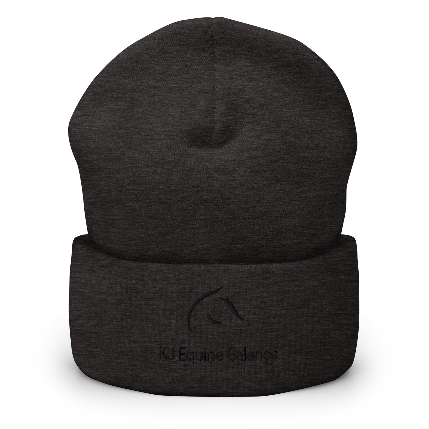 "KJ Equine" beanie with embroidery (black logo)