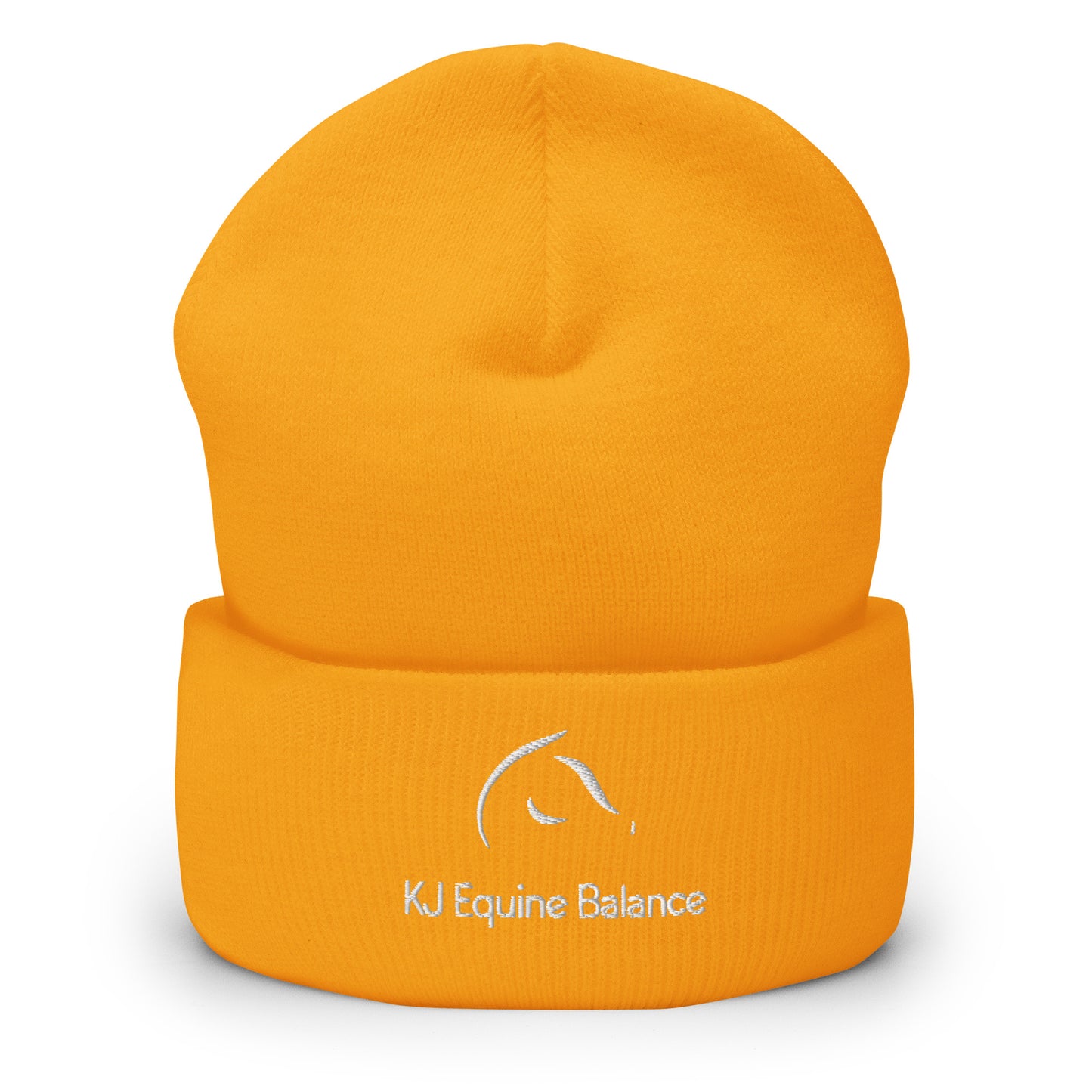 "KJ Equine" beanie with embroidery (white logo)