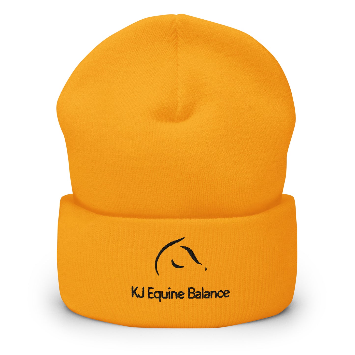 "KJ Equine" beanie with embroidery (black logo)