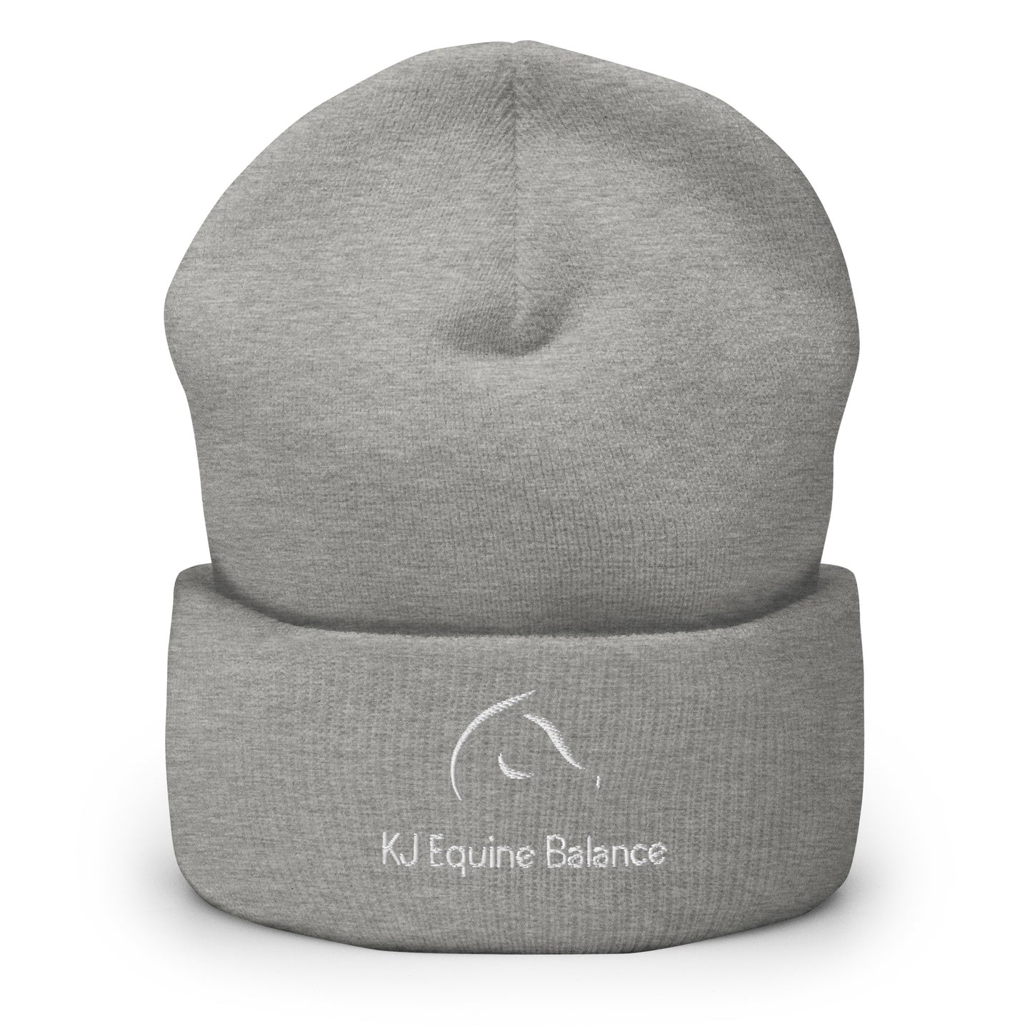 "KJ Equine" beanie with embroidery (white logo)