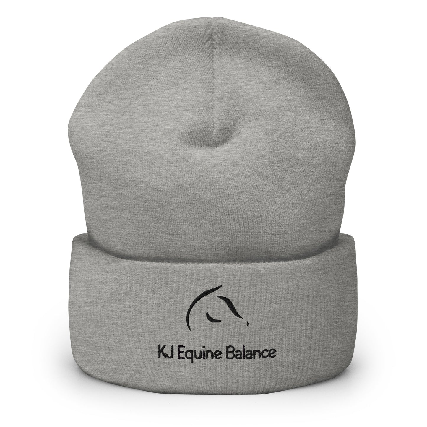 "KJ Equine" beanie with embroidery (black logo)