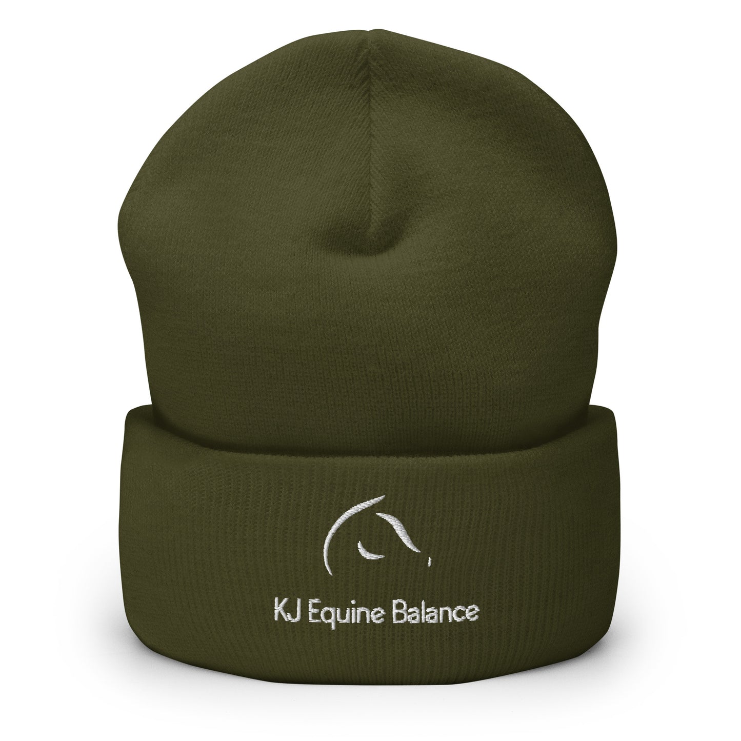 "KJ Equine" beanie with embroidery (white logo)