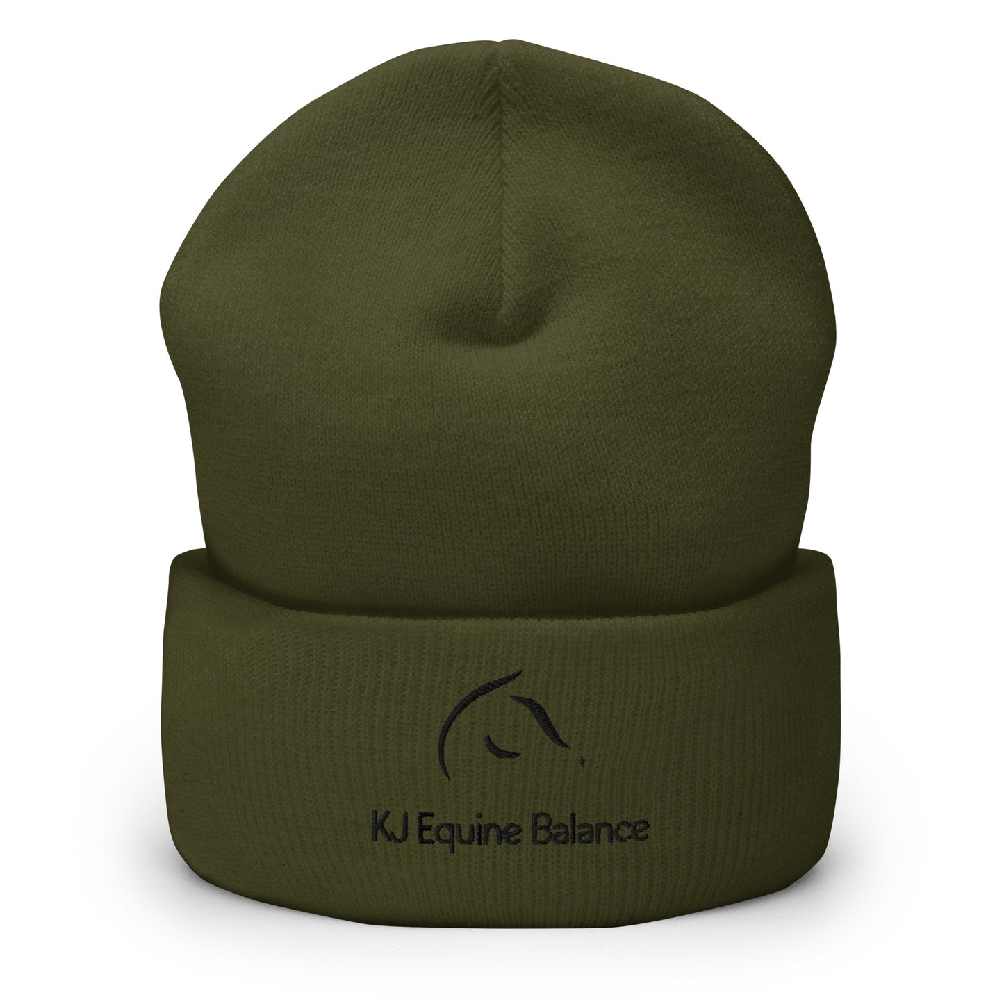 "KJ Equine" beanie with embroidery (black logo)