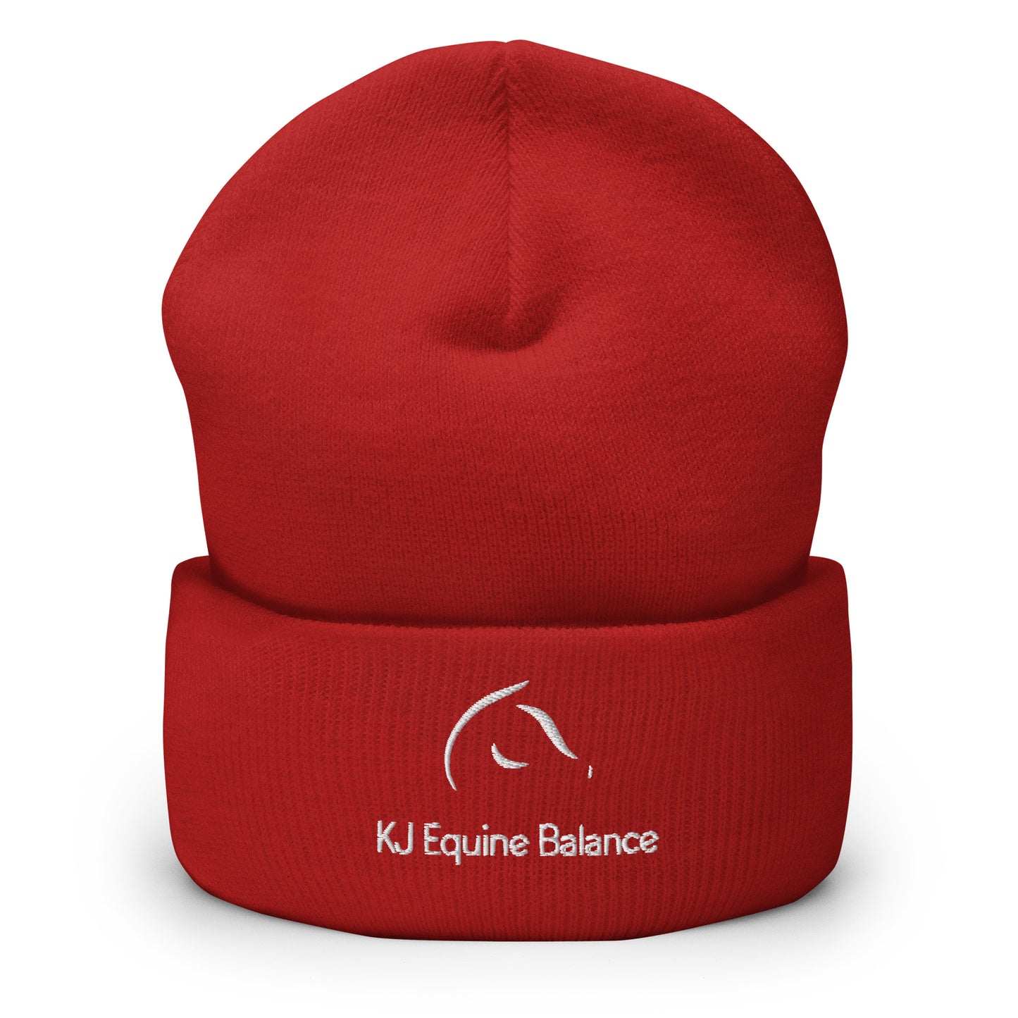 "KJ Equine" beanie with embroidery (white logo)