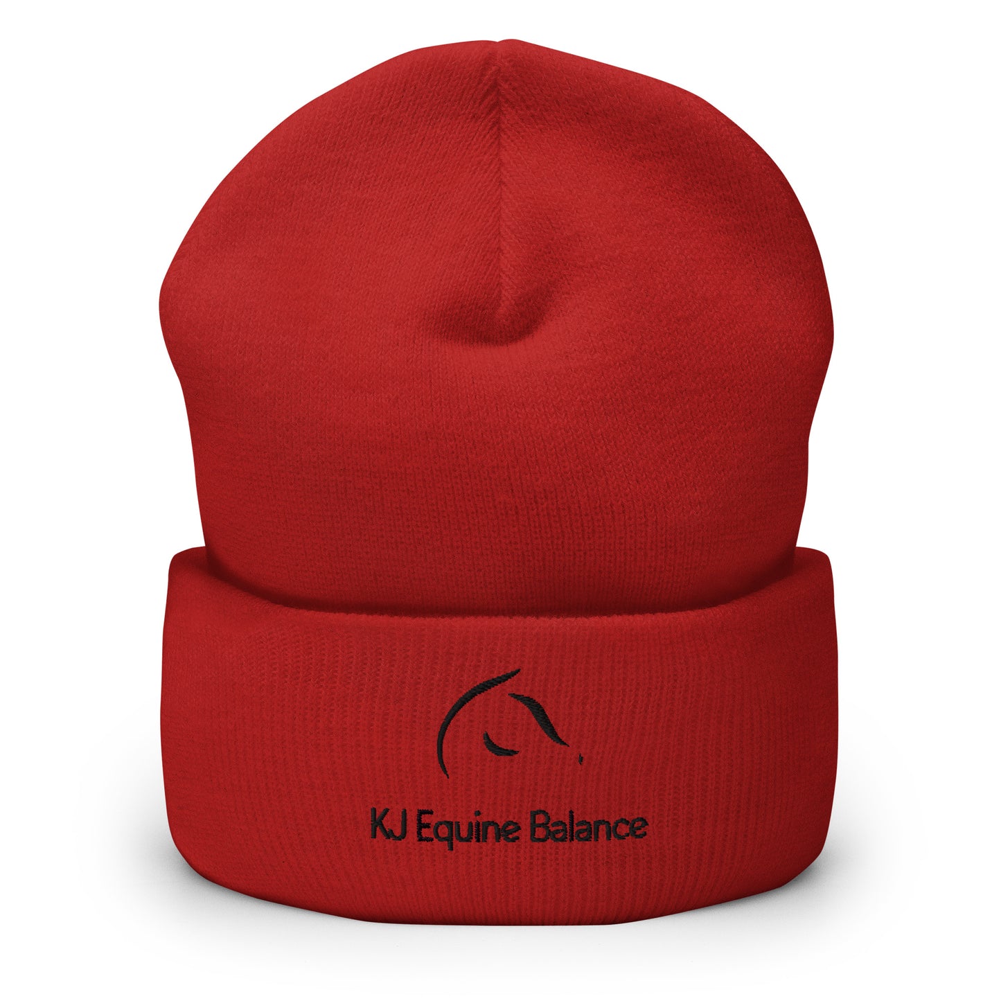 "KJ Equine" beanie with embroidery (black logo)