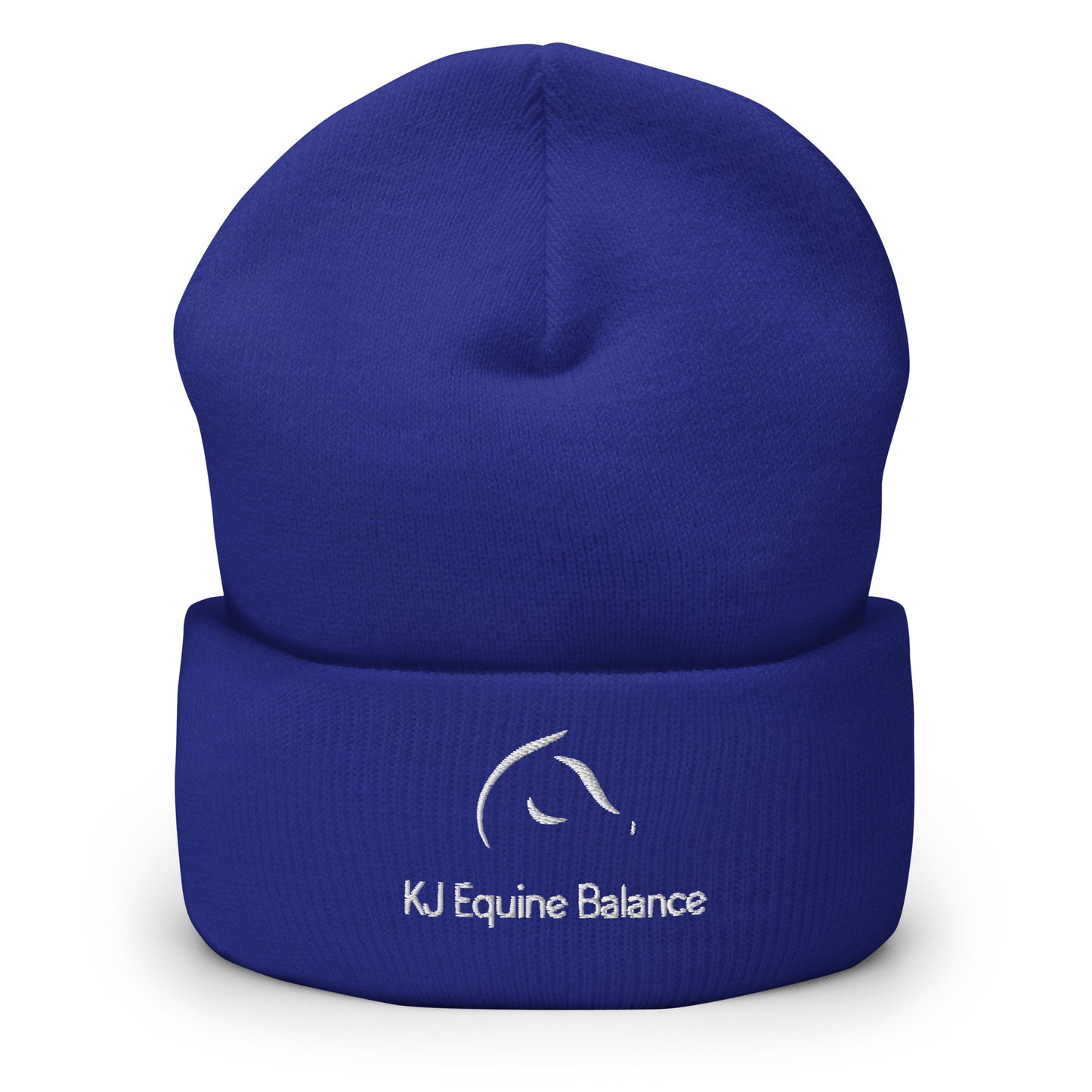 "KJ Equine" beanie with embroidery (white logo)