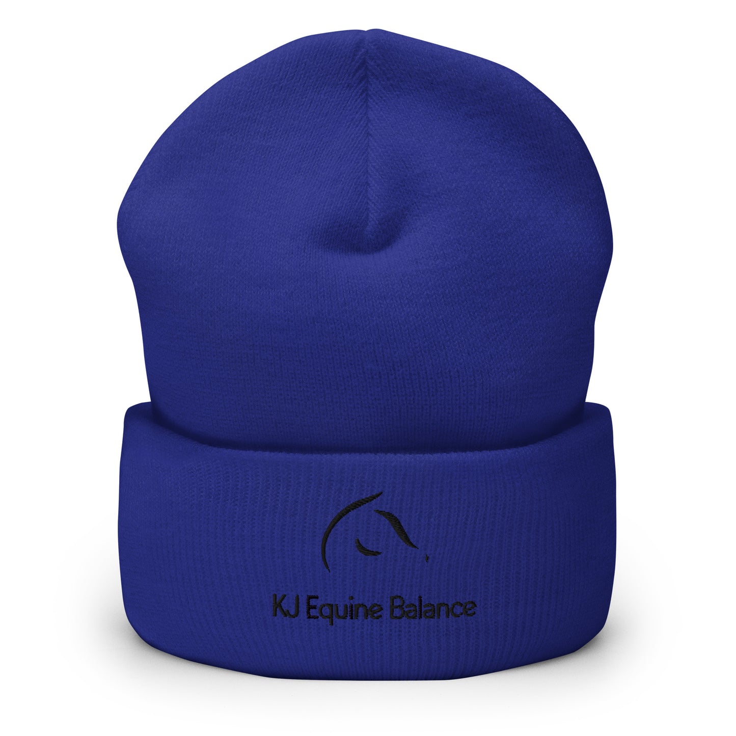 "KJ Equine" beanie with embroidery (black logo)