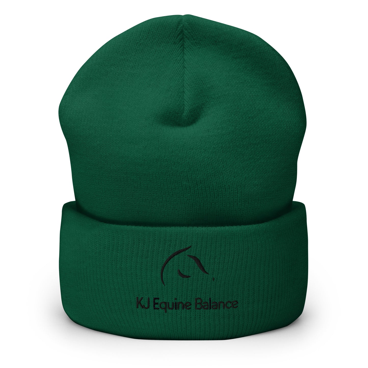 "KJ Equine" beanie with embroidery (black logo)