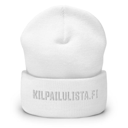 "Competition list" beanie with embroidery (white text)