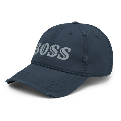 "Boss" lippis (kulutettu dad cap)