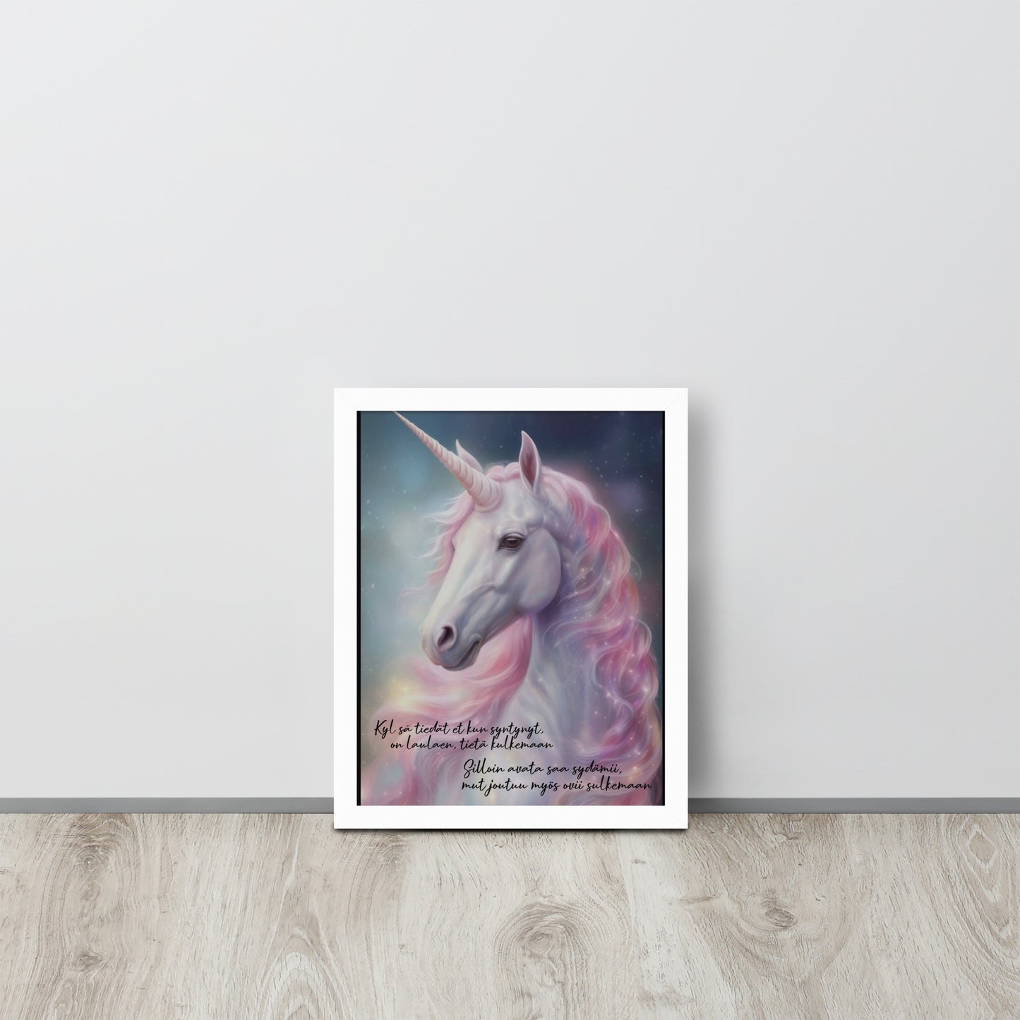 "Unicorn" painting with frames