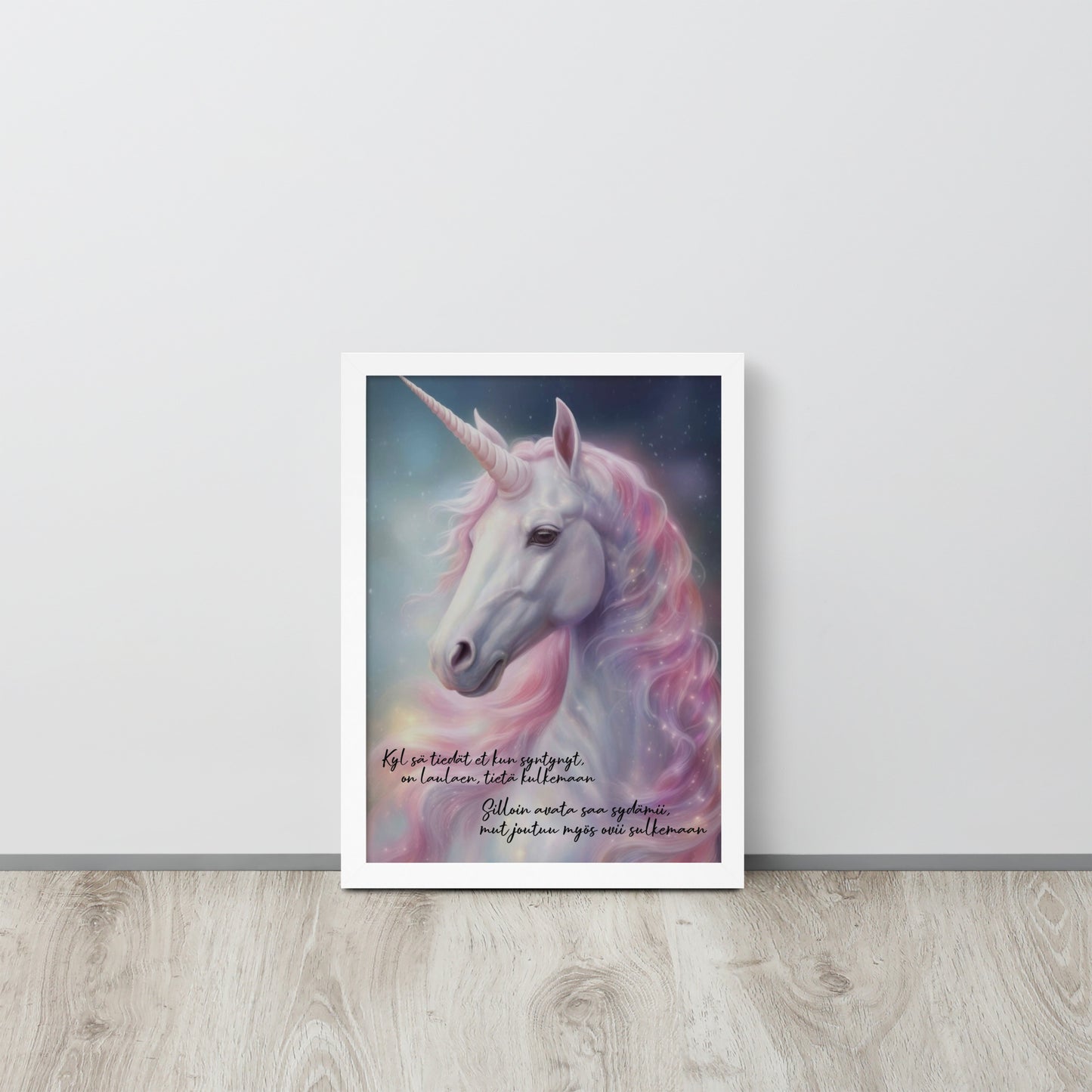 "Unicorn" painting with frames