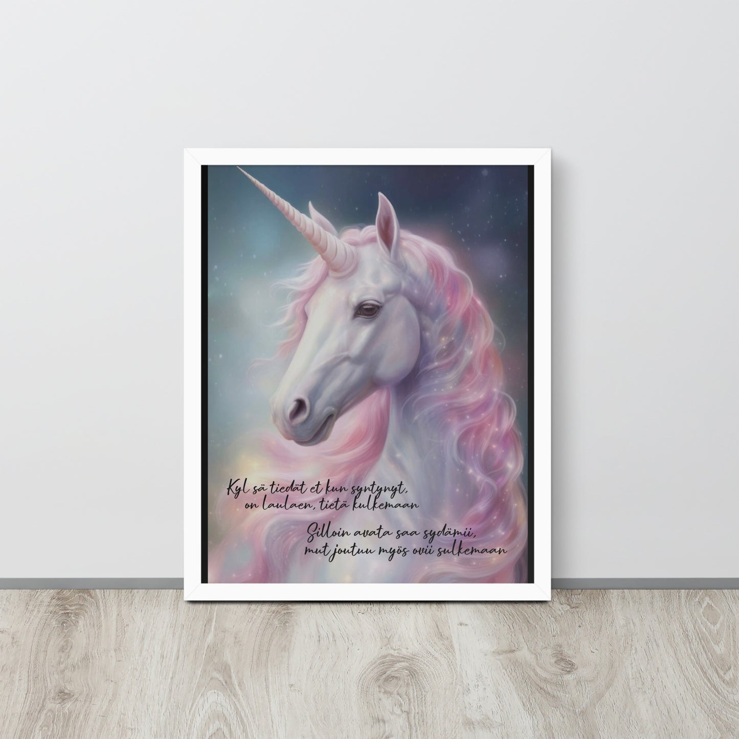 "Unicorn" painting with frames