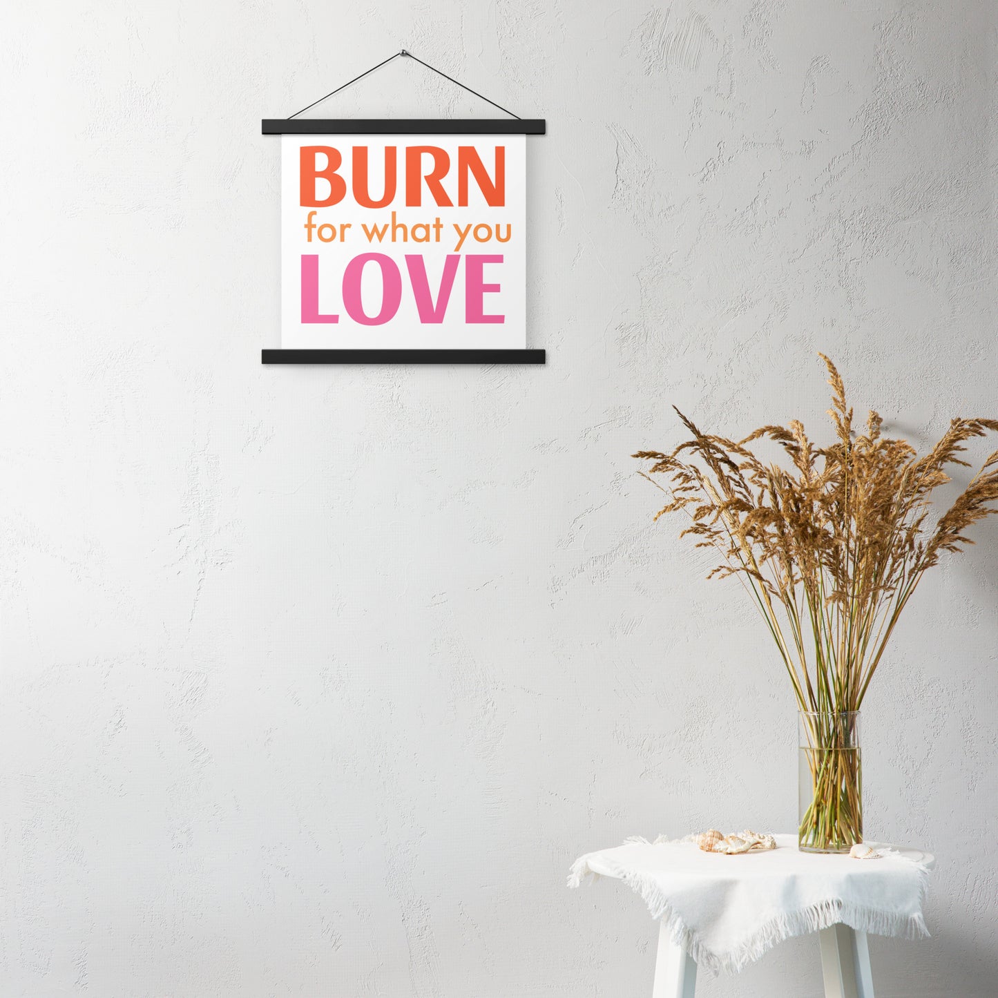 „Burn“-Board mit Halterung