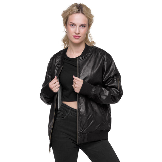 "Spiral" women's leather jacket