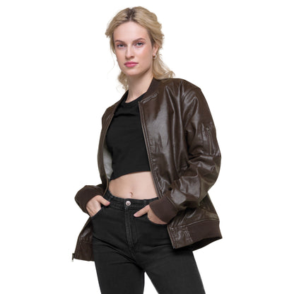 "Spiral" women's leather jacket