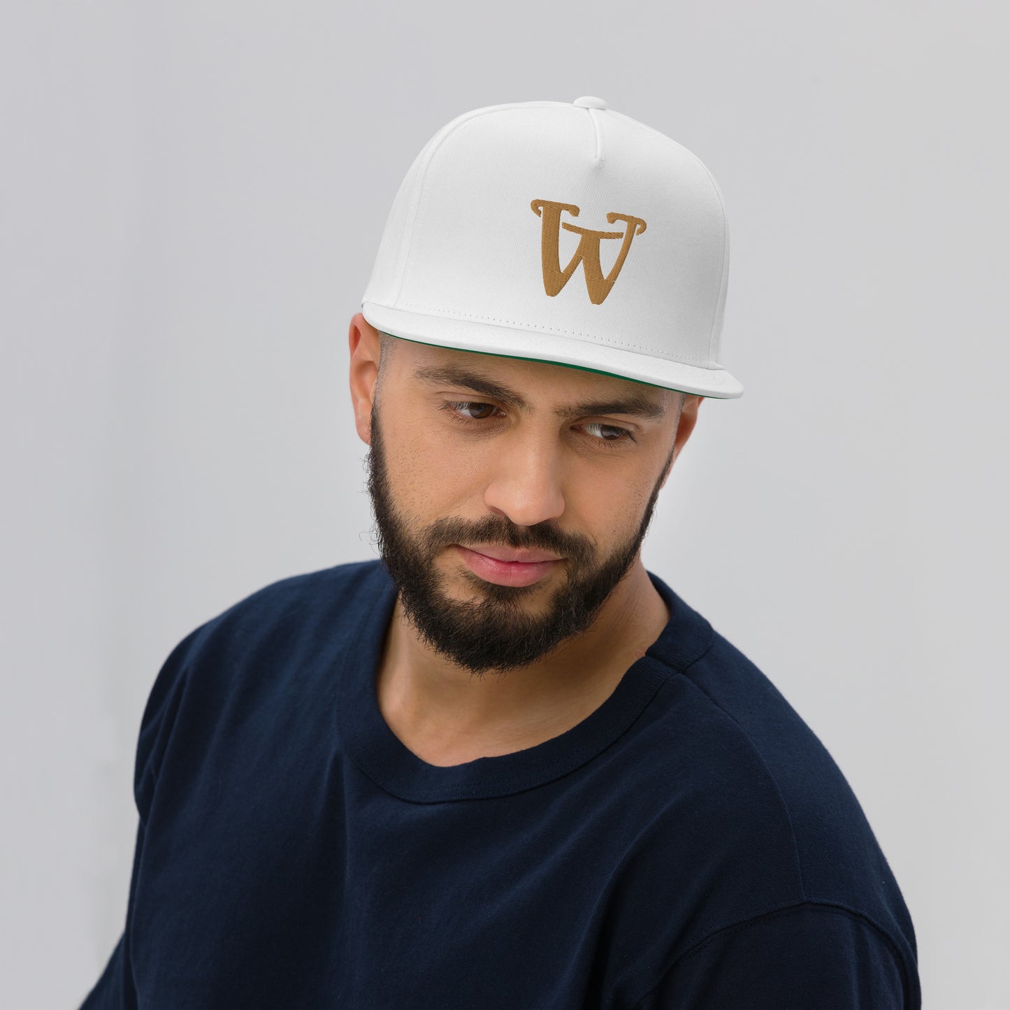 "W" snapback cap