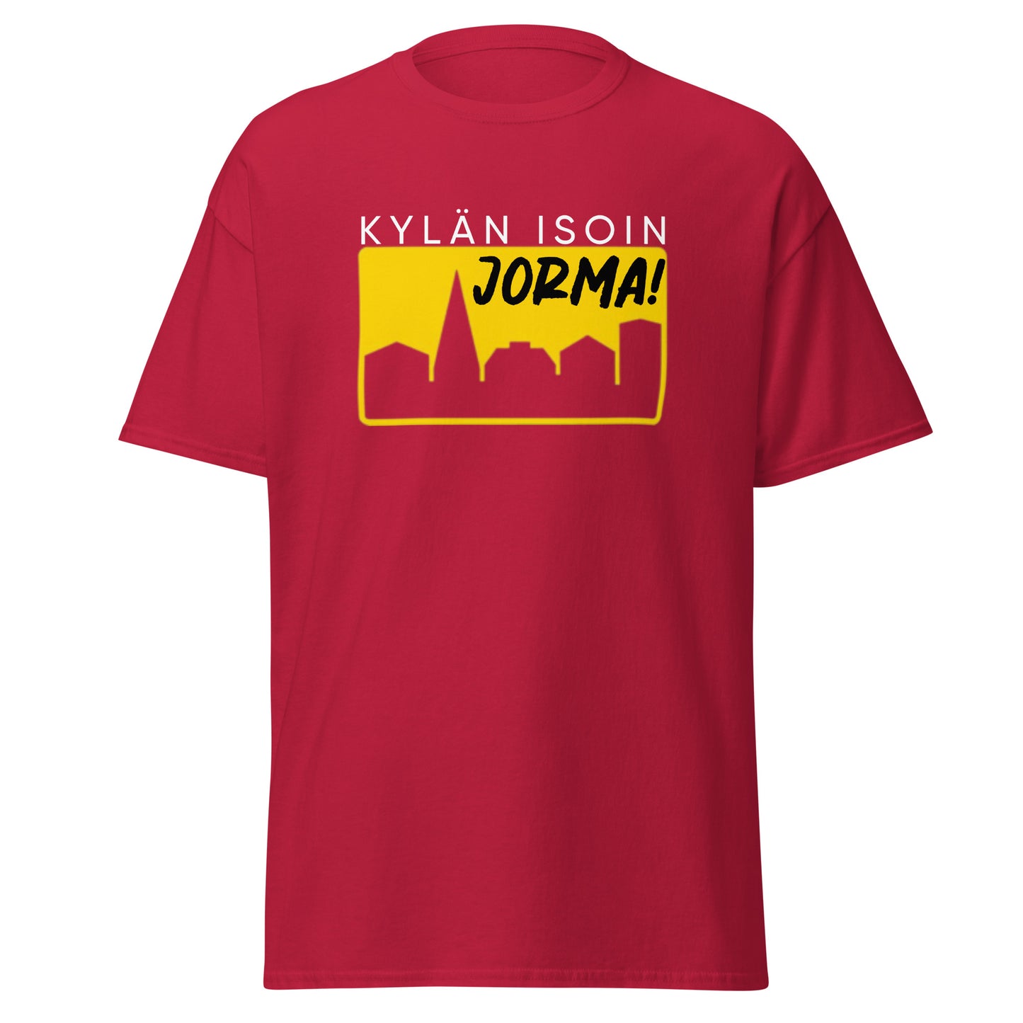 T-Shirt mit der Aufschrift „Der größte Jorma im Dorf“.