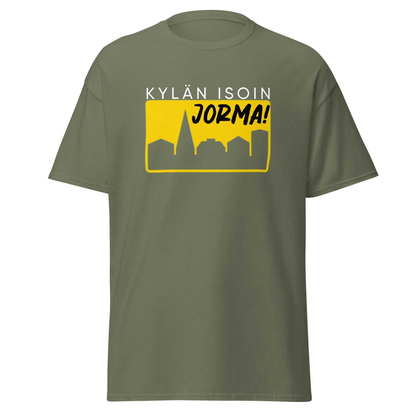 T-Shirt mit der Aufschrift „Der größte Jorma im Dorf“.
