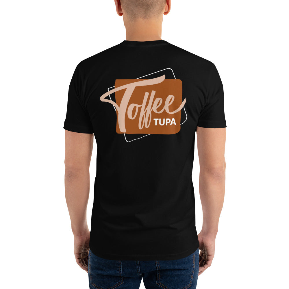 "Toffeetupa" premium t-paita, brodeeraus + printtaus
