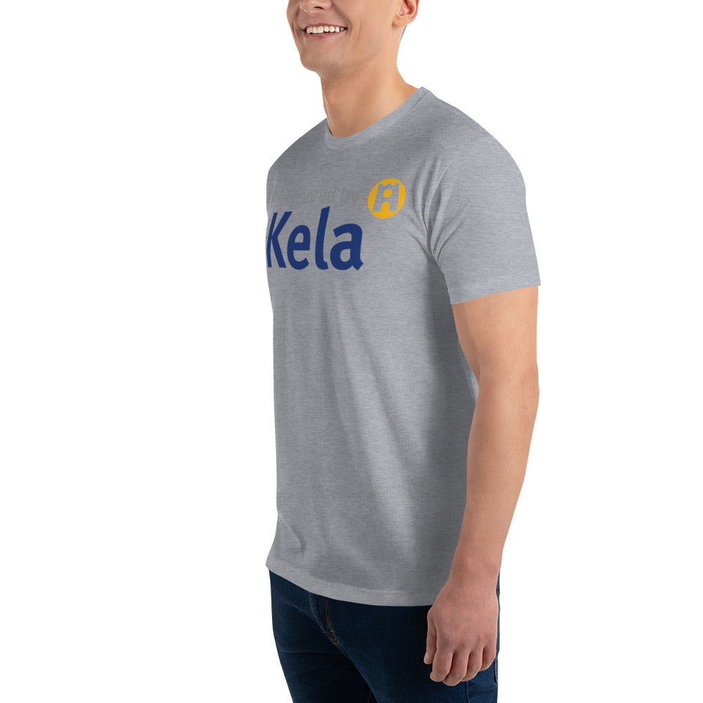 "Sponsored by Kela" men's t-shirt