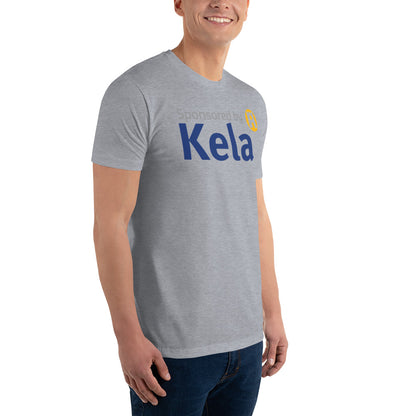 "Sponsored by Kela" men's t-shirt