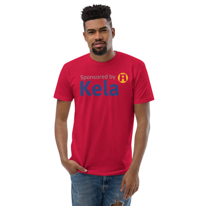 "Sponsored by Kela" men's t-shirt