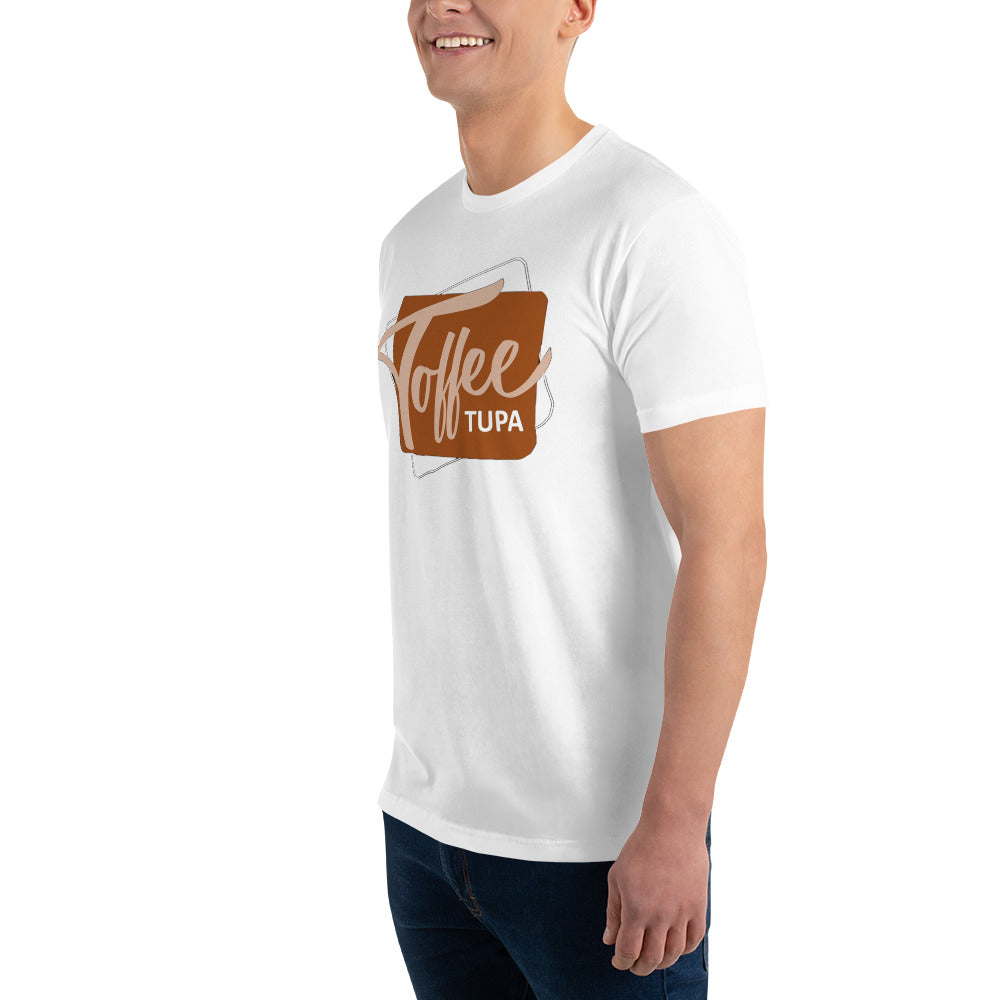 "Toffeetupa" premium t-paita, printtauksella