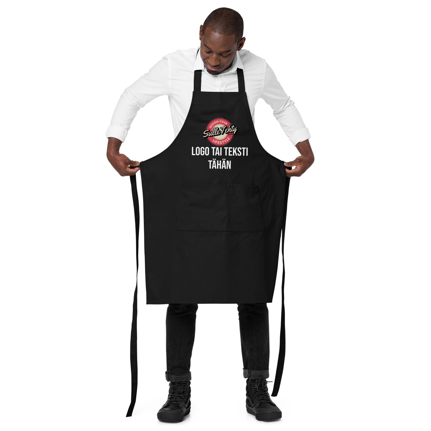 Apron with DTG printing or embroidery (ecological)