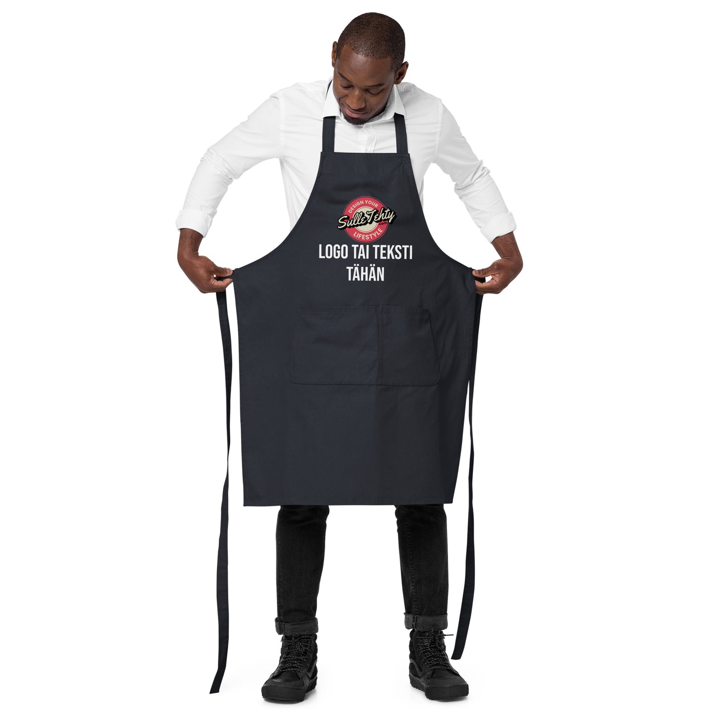 Apron with DTG printing or embroidery (ecological)