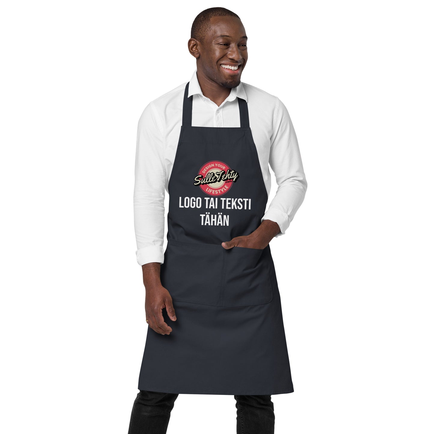 Apron with DTG printing or embroidery (ecological)