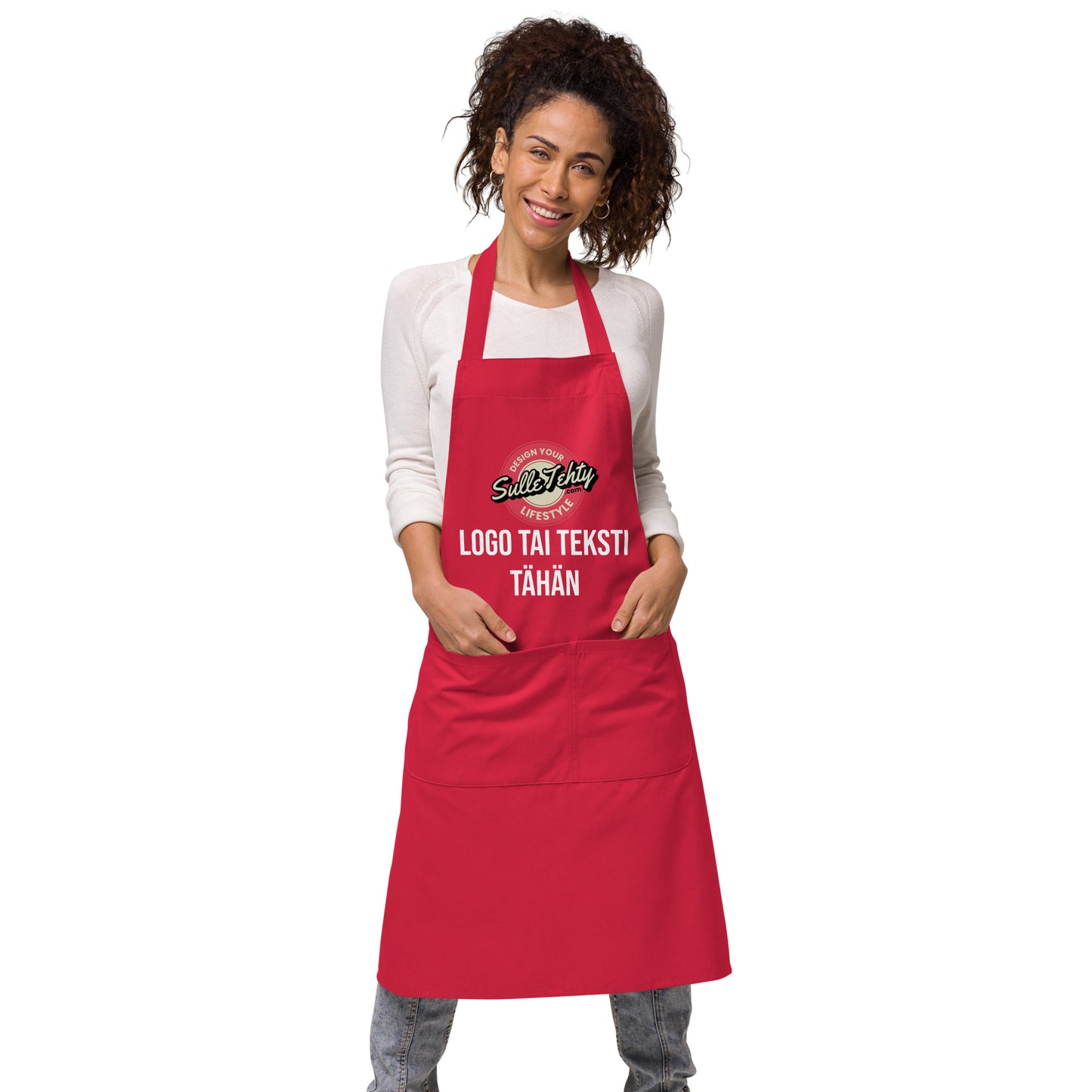 Apron with DTG printing or embroidery (ecological)