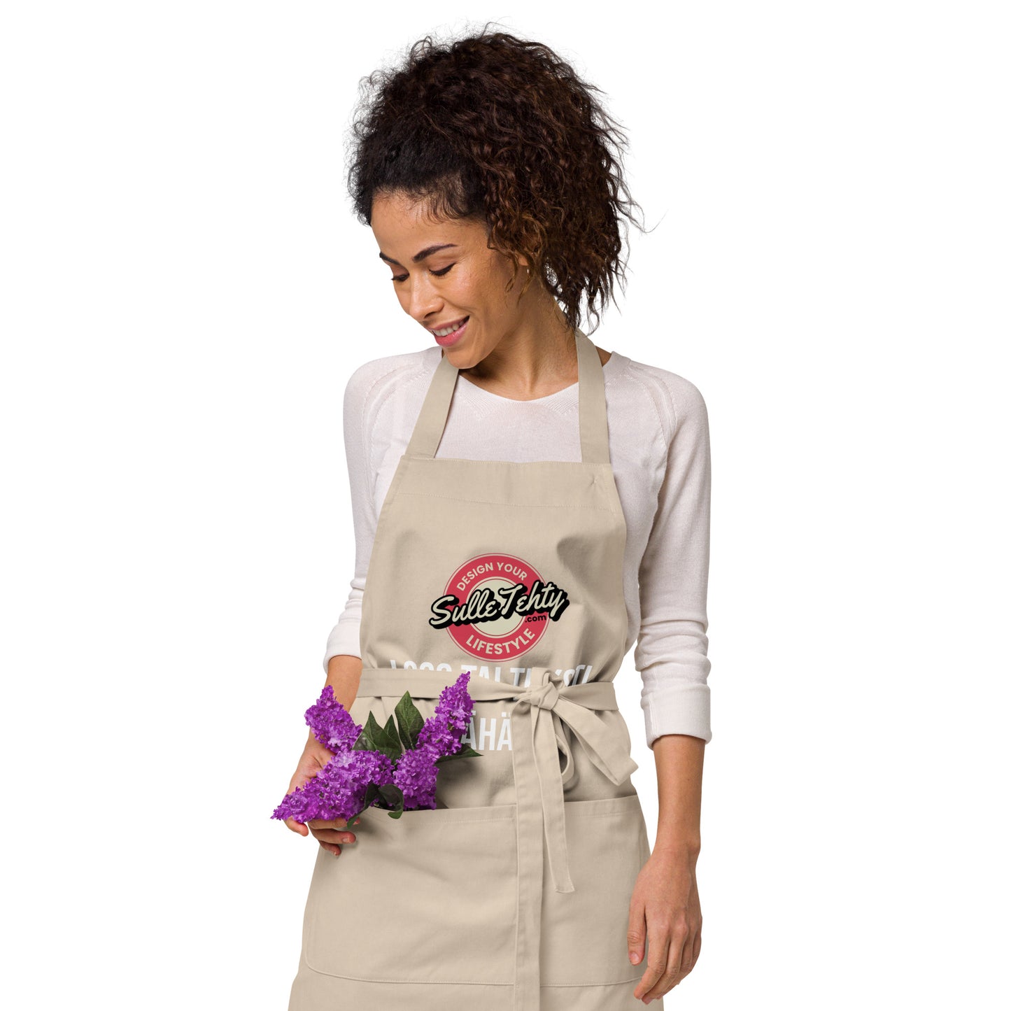 Apron with DTG printing or embroidery (ecological)